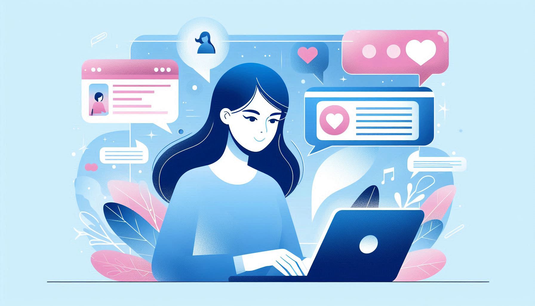 ChatGPTを使って記事を書く人のイメージ