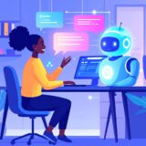 ひらめきの電球が輝くクリエイティブな人物のイラスト